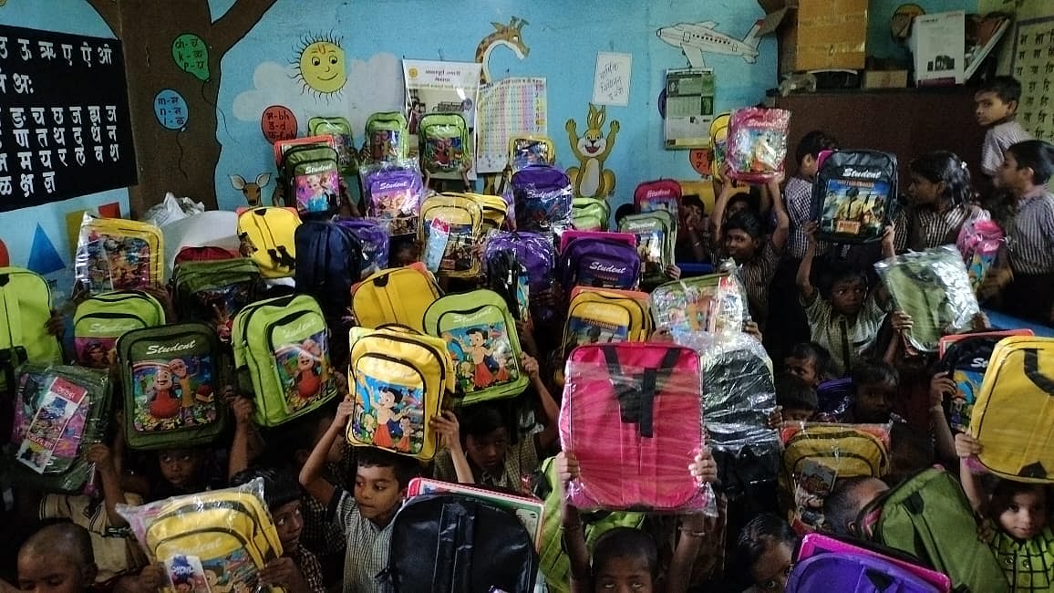 Navi Mumbai organisation distributes educational material among students