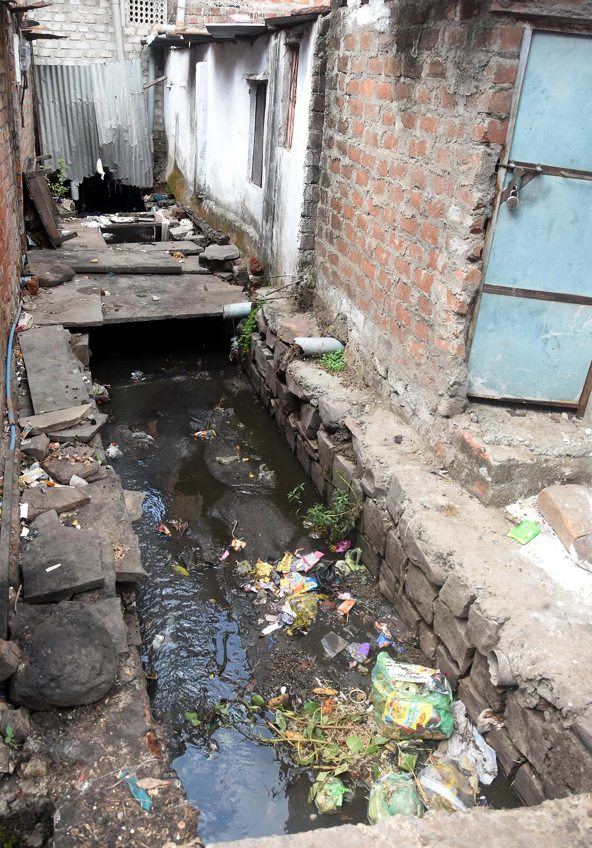 Open drain at Jhanda Colony, ward no. 34 in Bhopal