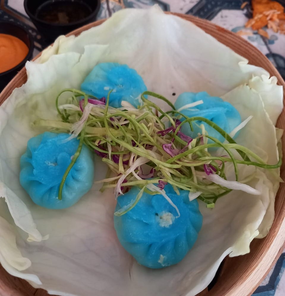 Blue Butterfly Pea Waterchestnut Dimsum