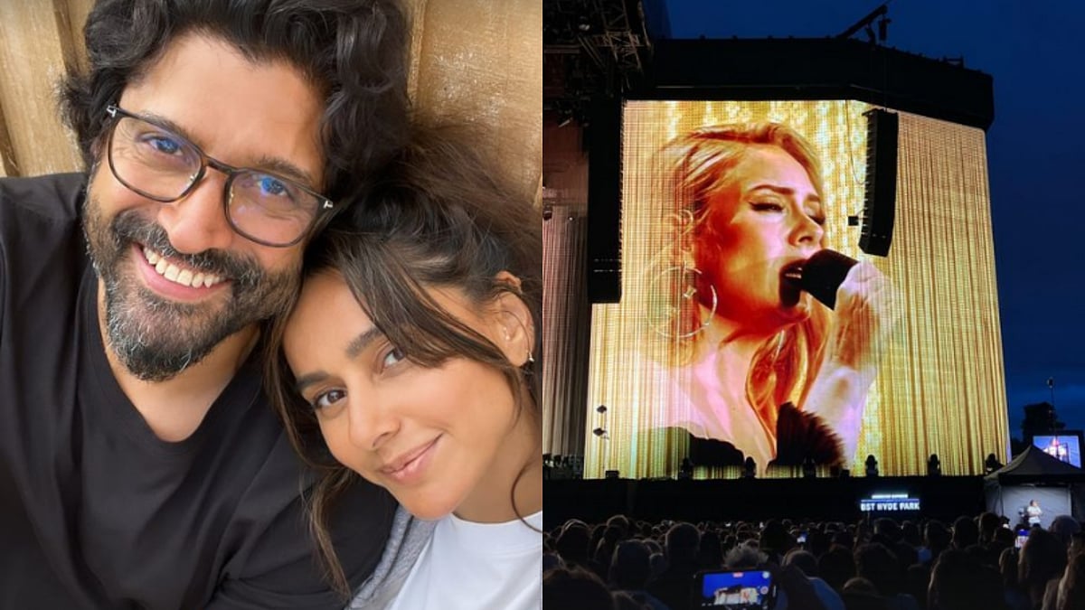 Photos: Farhan Akhtar enjoys Adele's performance at BST Hyde Park music festival with wife Shibani Dandekar