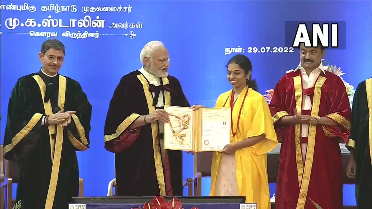 'India is the world’s growth engine,' says PM Modi at Anna University's convocation ceremony | Twitter/ @ANI