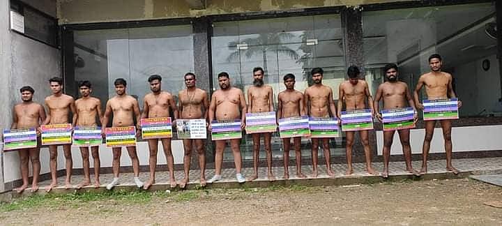 Chattisgarh: Nude protest near Rajbhawan against caste-based discrimination
