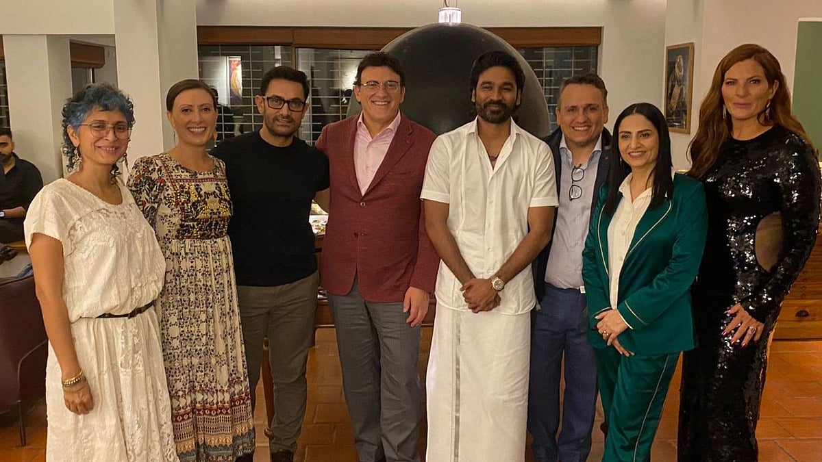 Aamir Khan hosts traditional Gujarati dinner for Russo Brothers and Dhanush - see photo
