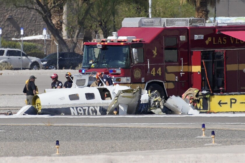 US: 4 killed after small planes collide mid-air at North Las Vegas Airport