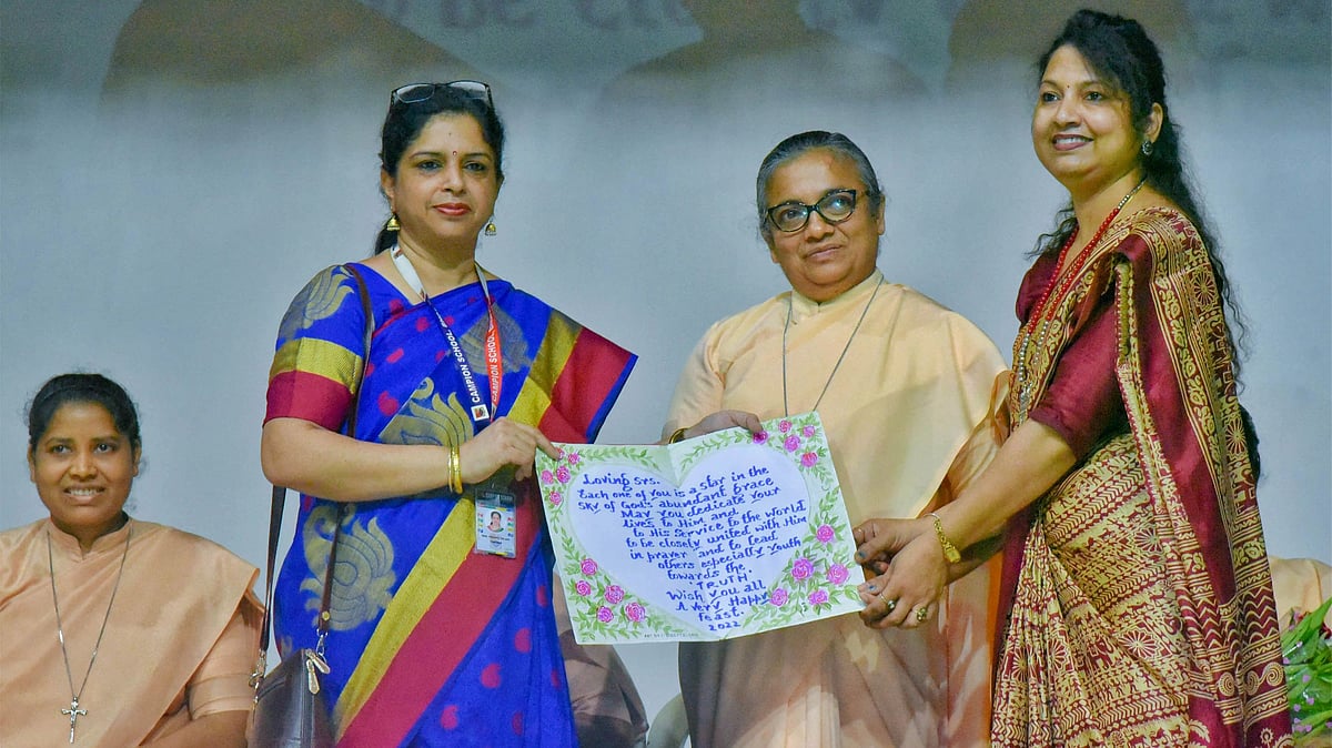 Teachers felicitated on the occasion