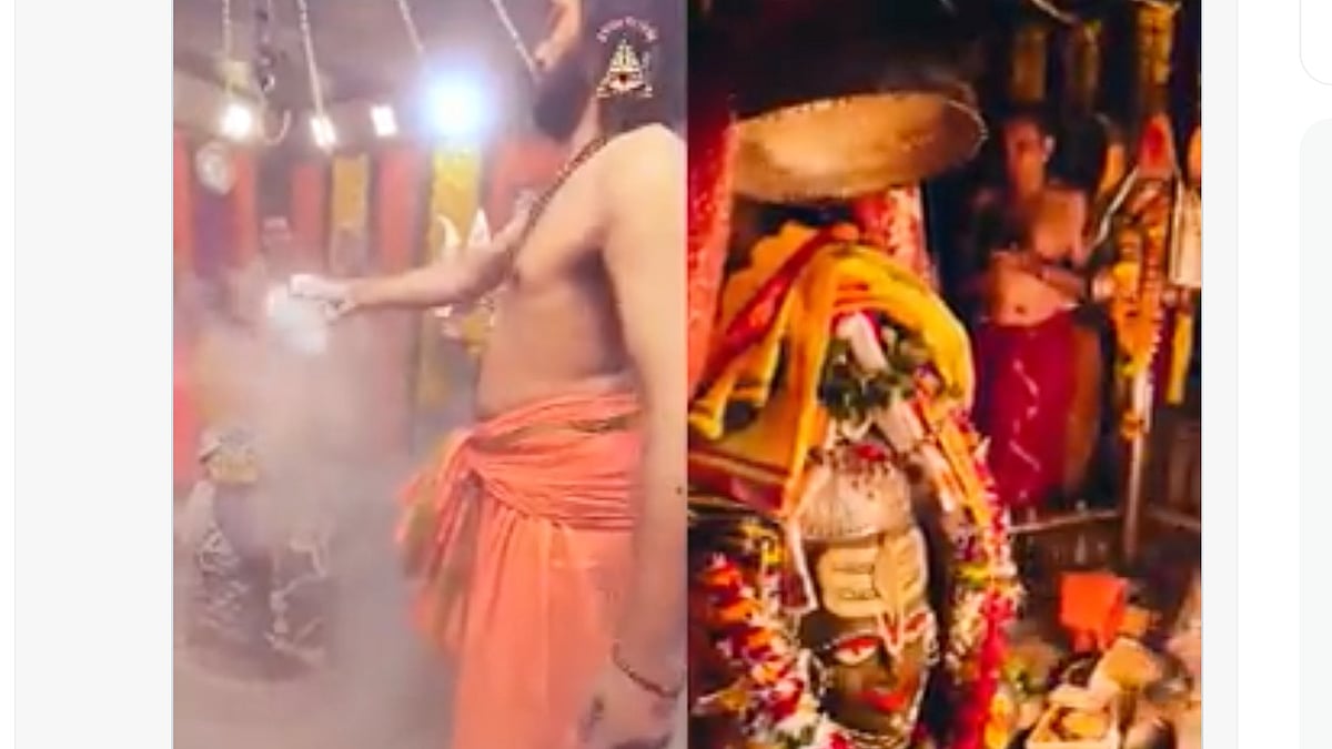 Ujjain: Priests perform 'Bhasma Aarti' at Mahakaleshwar Temple on second Monday of Sawan