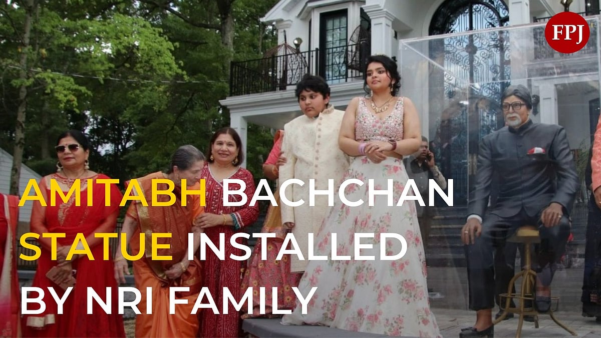 New Jersey: Indian-American family installs life size statue of Amitabh Bachchan in Kaun Banega Crorepati avatar