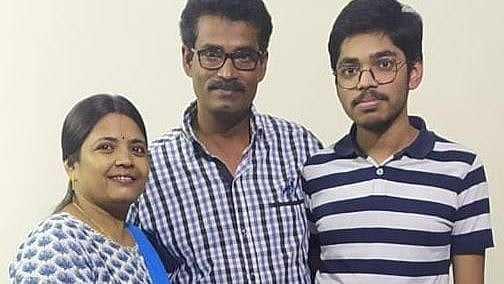 Atharva Verma with family