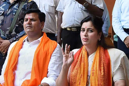 MP Navneet Rana, right, and her MLA husband Ravi Rana | File