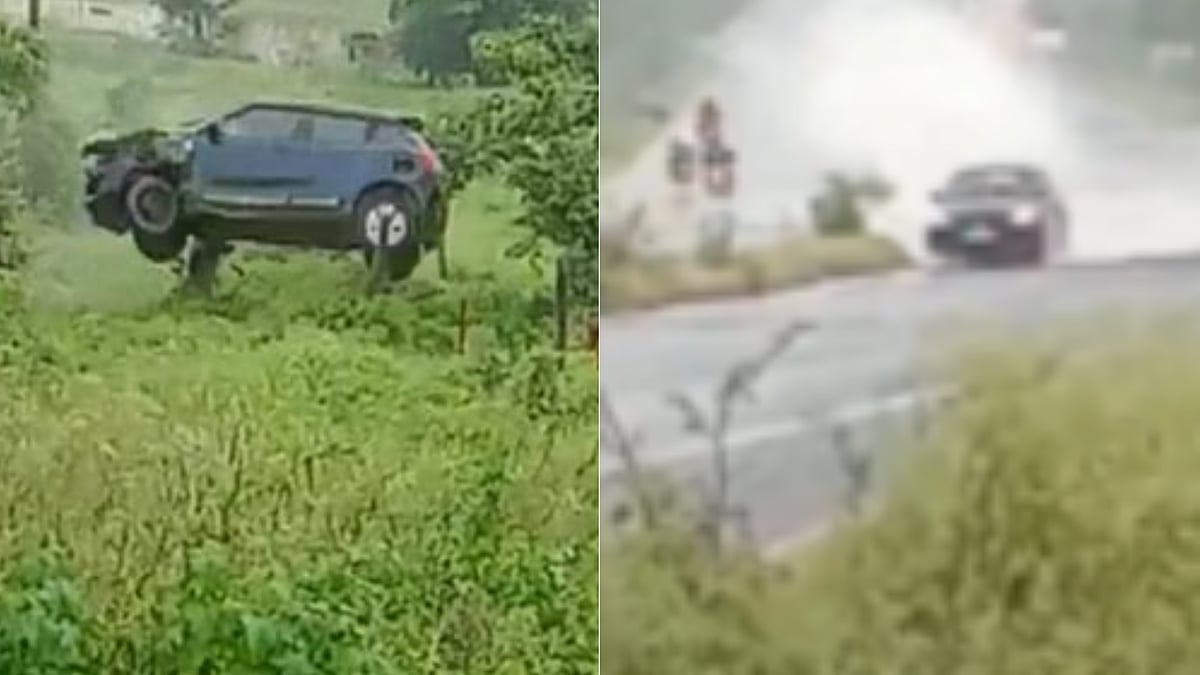 Watch: Car dramatically skids after over-speeding on Chhindwara-Nagpur Highway
