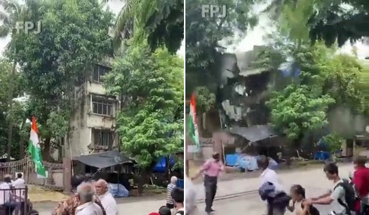 Mumbai: Narrow escape as residents flee Borivali building shortly before crash