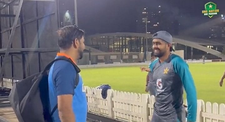 'Two Goats of cricket': Netizens react as video of Rohit Sharma chatting with Babar Azam ahead of...