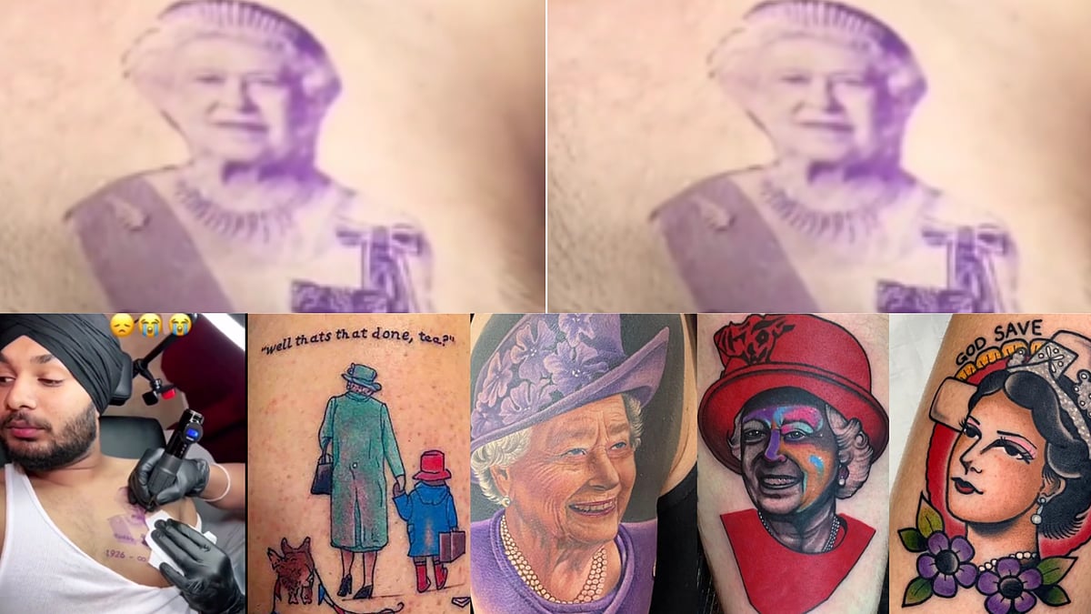Viral tattoo designs on Queen Elizabeth II