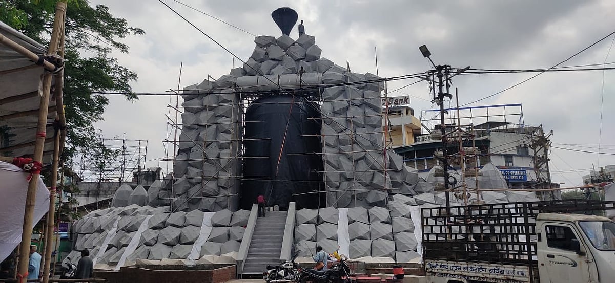 Tableau of Kubereshwar Temple of Sehore at New Market in Bhopal