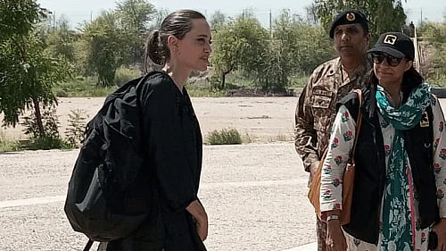 Angelina Jolie visited flood-hit areas of Pakistan.  | Twitter