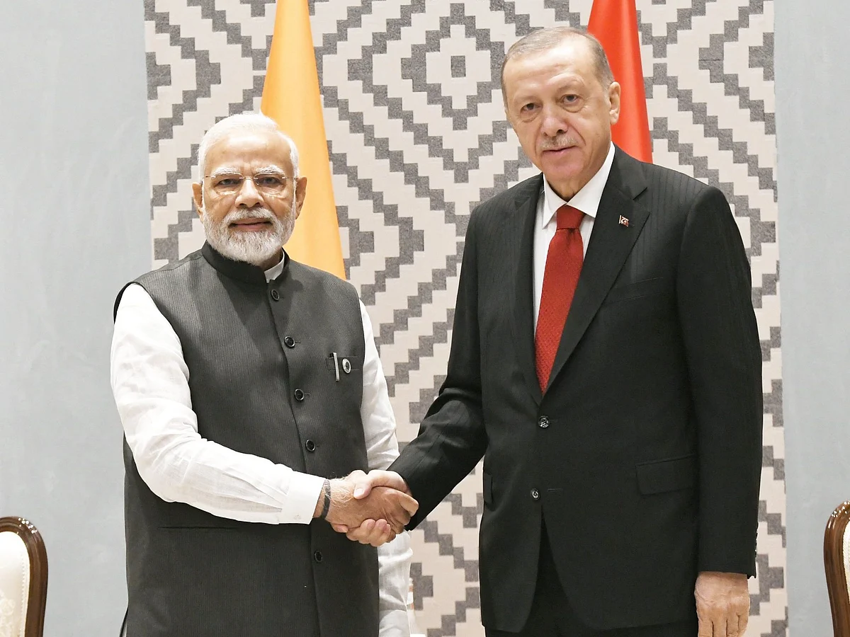 Prime Minister Narendra Modi met Turkish President Tayyip Erdogan on the sidelines of the SCO summit on Friday | Twitter/@narendramodi