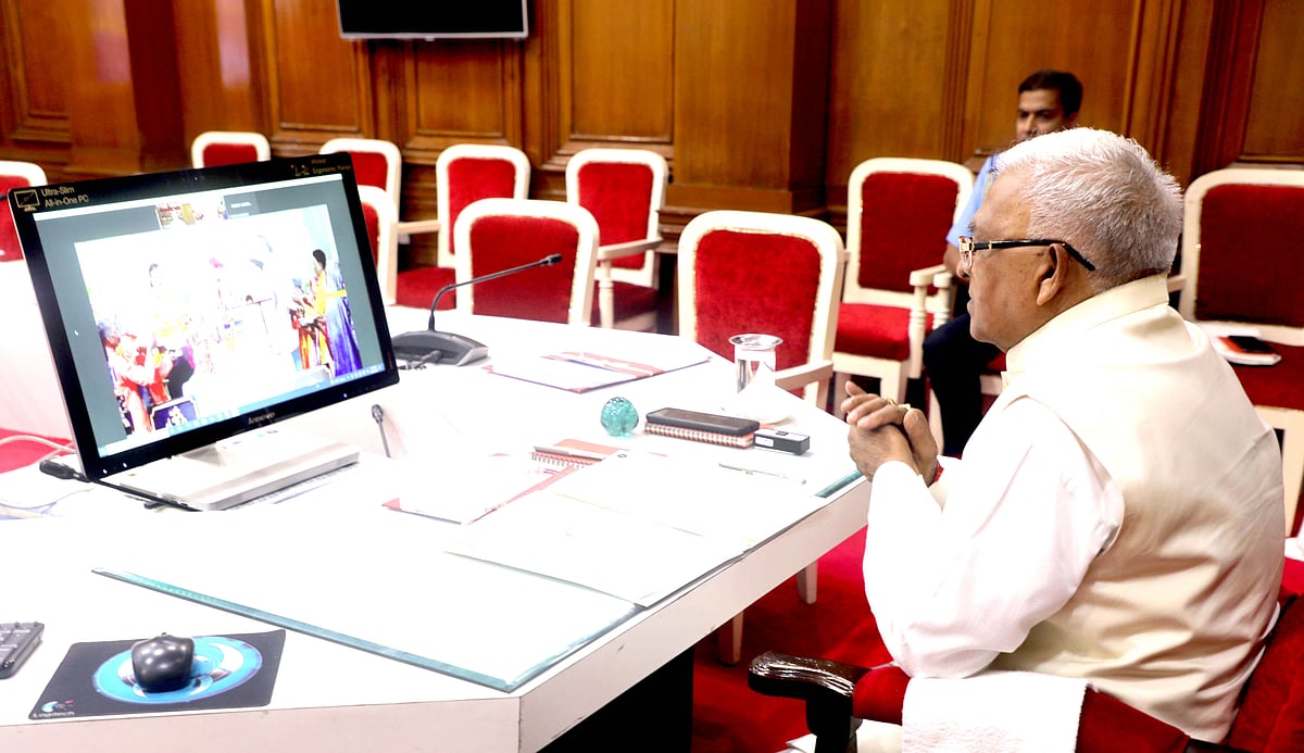 Bhopal: Governor Mangubhai Patel joins Kalda village in Panna district virtually for Ram Katha on Sunday | FP Pic