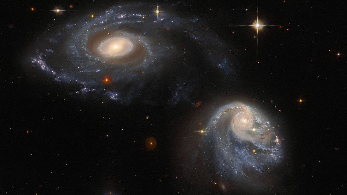Hubble telescope shares image of two galaxies interacting