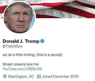 Donald Trump parody account