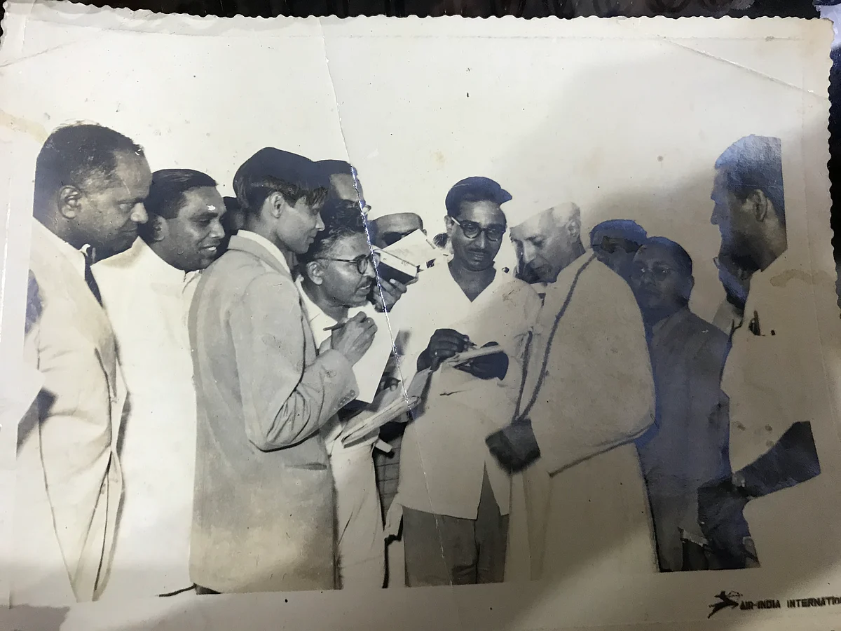 Walter Alfred with Jawaharlal Nehru
