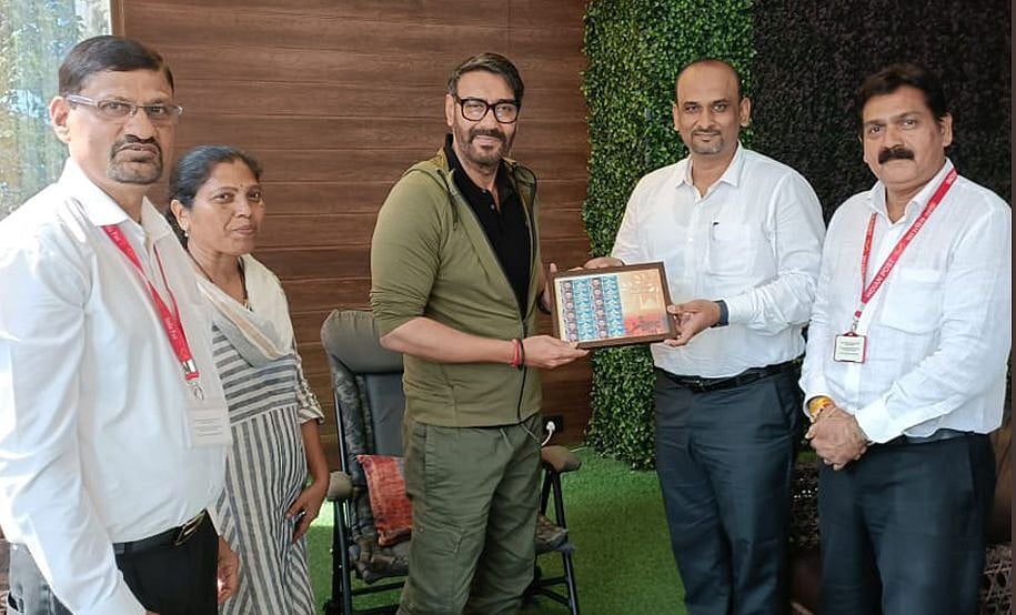 Ajay Devgn REACTS as Mumbai Postal Region gifts him his own stamp on Philately Day 2022