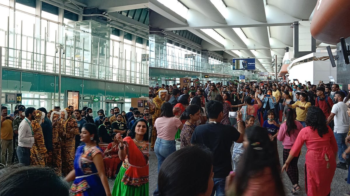 Watch: Garba flash-mob brings festive vibe to Bengaluru airport