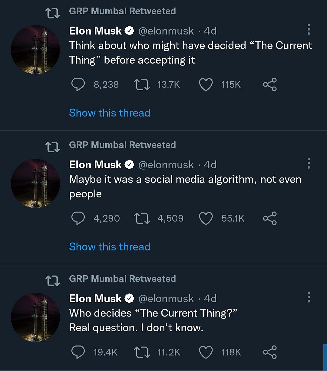 Twitter account of GRP Mumbai hacked, fleeting tweets of Elon Musk