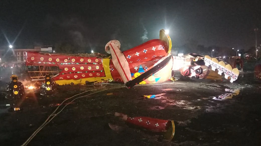 The scene at BHEL Dussehra Maidan in the city on Wednesday. | 