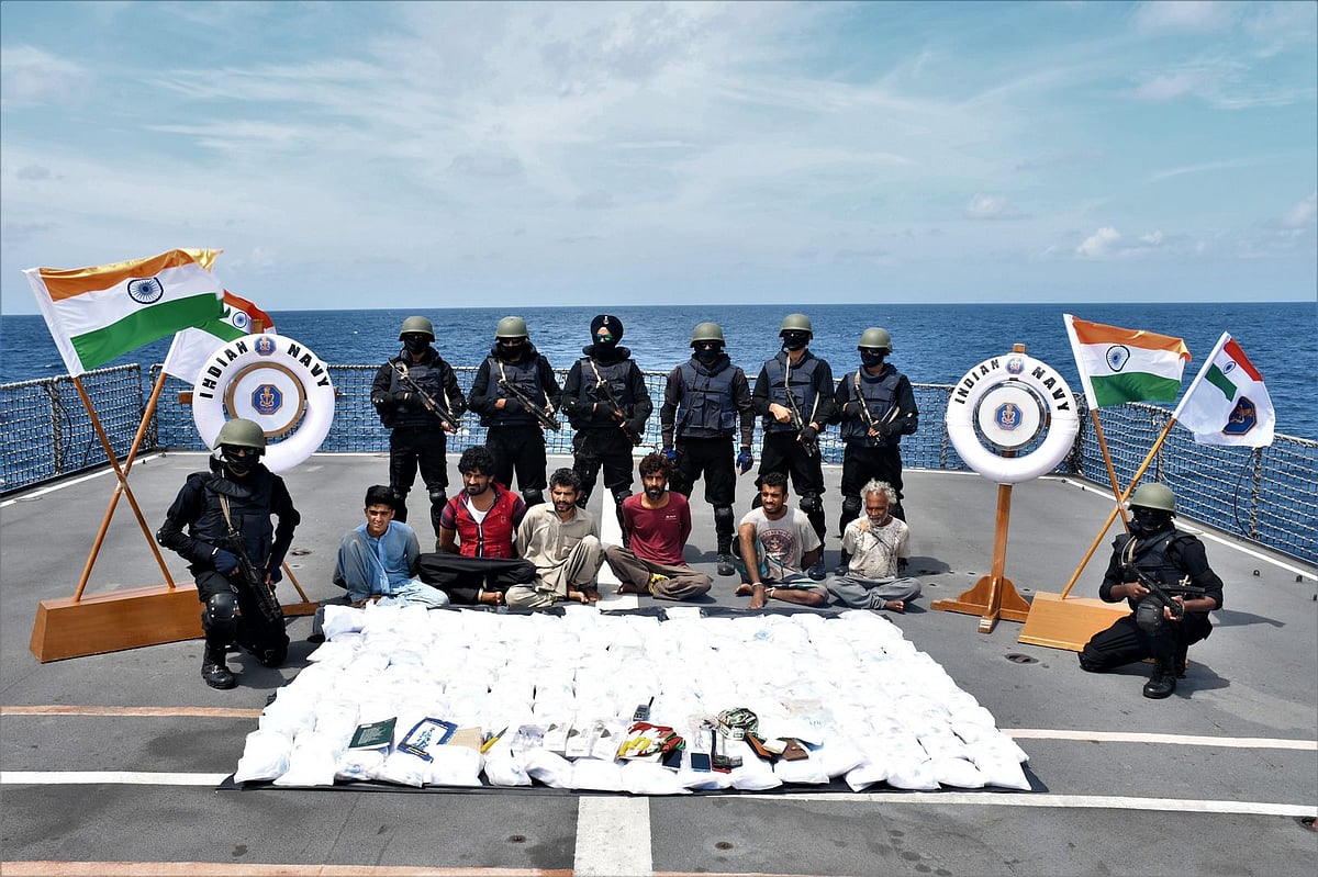 Kerala: NCB and Navy in joint operation seize Afghan heroin worth Rs 1,200 crore from Iranian vessel, 6 held