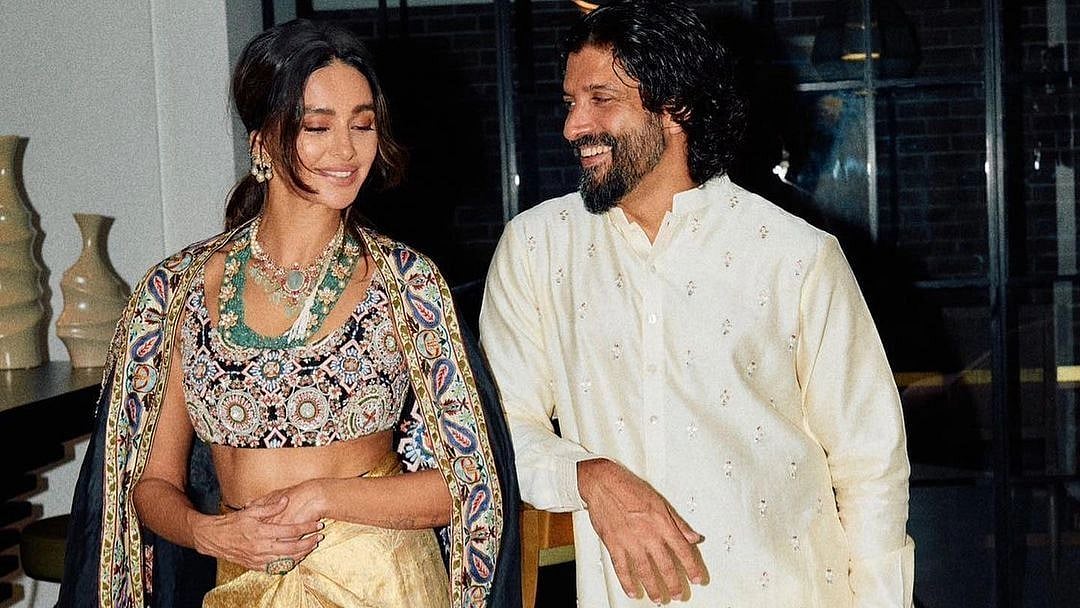 Farhan Akhtar shares adorable Diwali party pics with Shibani Dandekar: 'No celebration is complete...