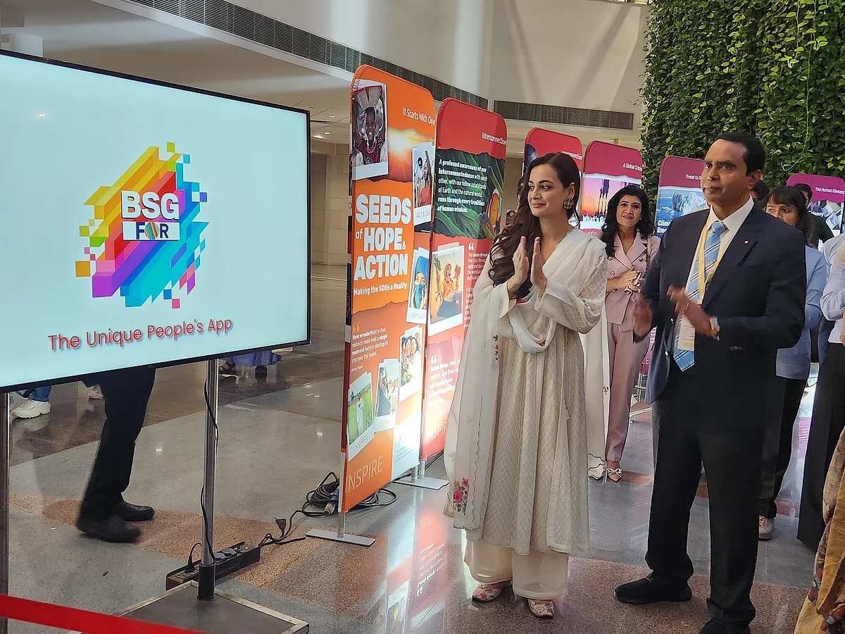 Dia Mirza, actor, and a UN Environment Goodwill Ambassador at Bharat Soka Gakkai Peace and Sustainability Conclave | 