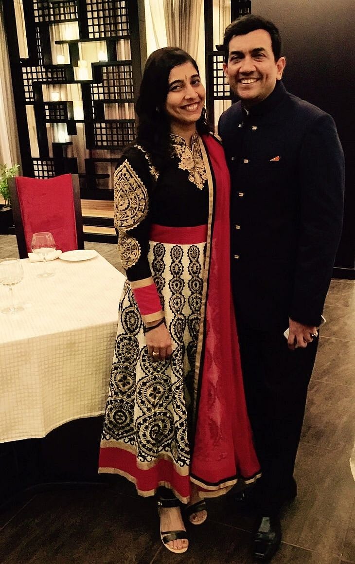Alyona Kapoor with Sanjeev Kapoor