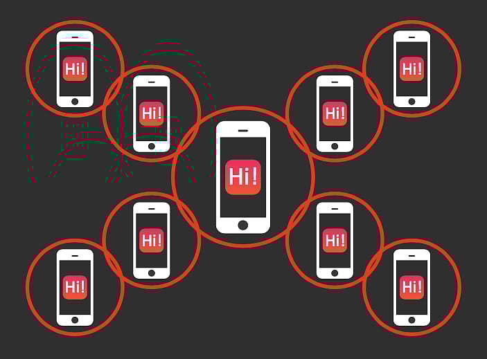 Message without internet using Bridgefy