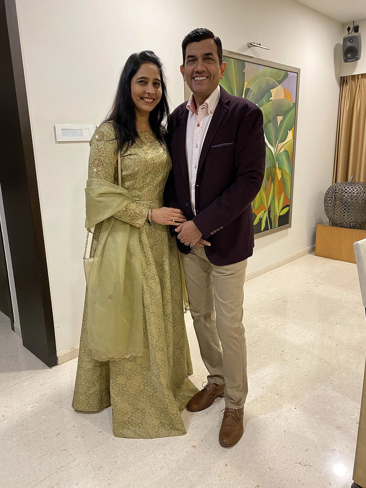 Alyona Kapoor with Sanjeev Kapoor