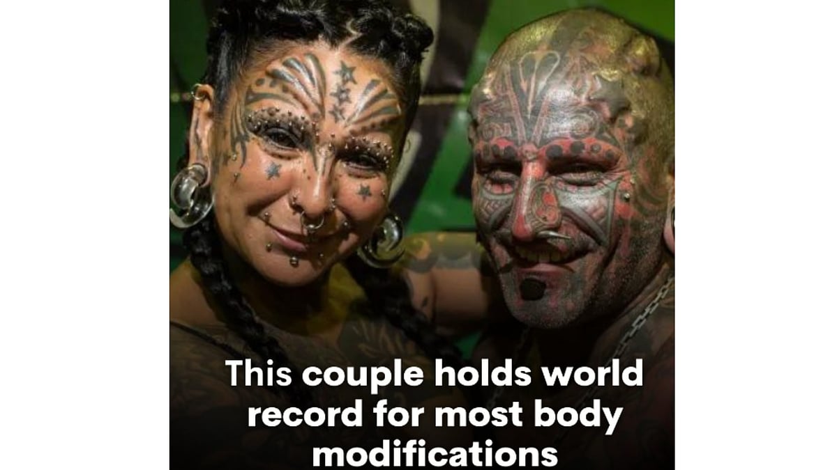 Argentina couple holds world record for most body modifications |