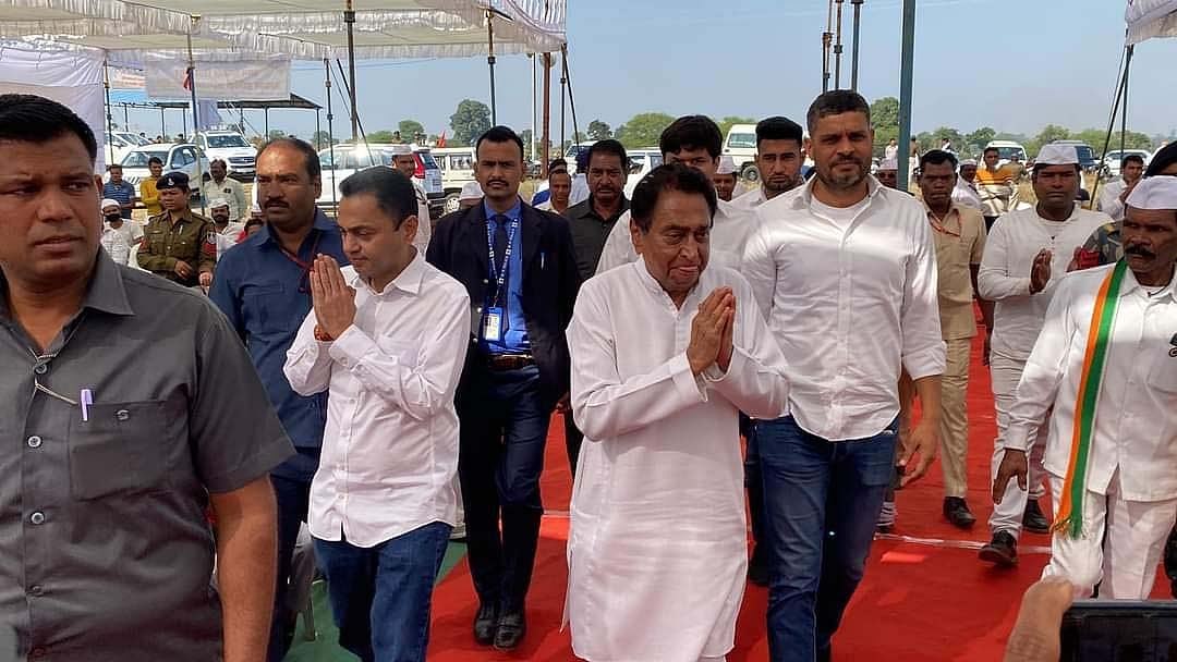 Kamal Nath at Gandhi Chaupal in Chhindwara district on Tuesday