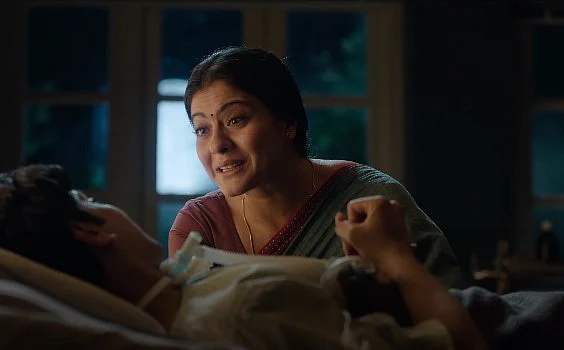 Kajol and Vishal Jethwa in a still from Salaam Venky | YouTube