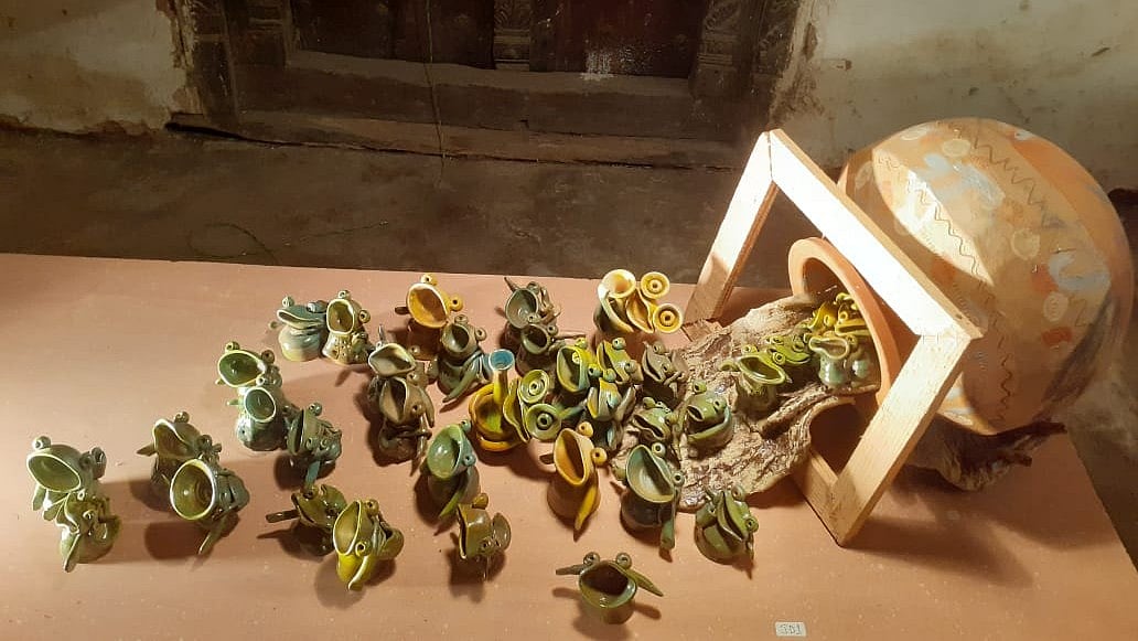 An installation work by Jhumuk Das Manikpuri