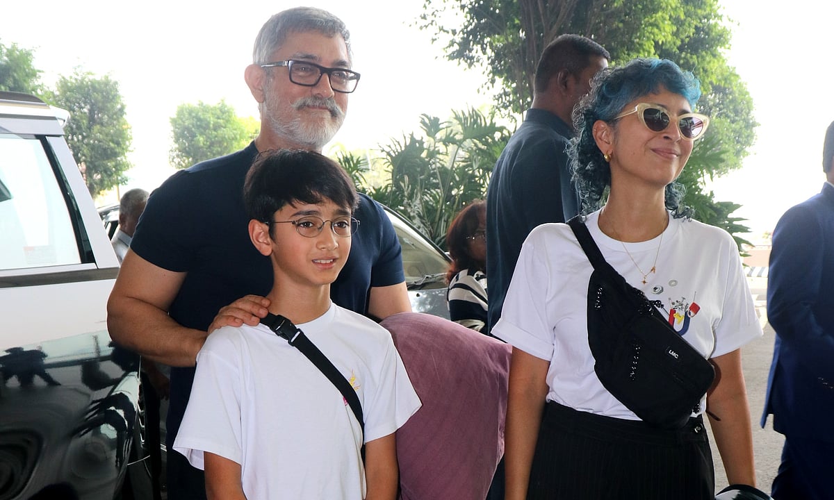 Watch Video: Aamir Khan jets off with ex-wife Kiran Rao, son Azad Rao ...