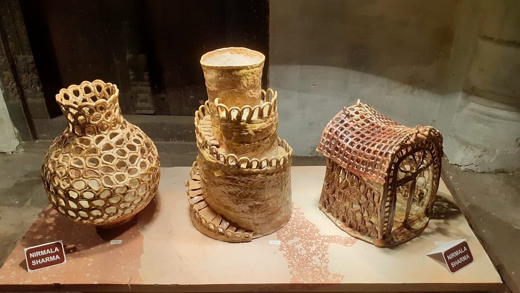 Ceramic works by Nirmala Sharma.