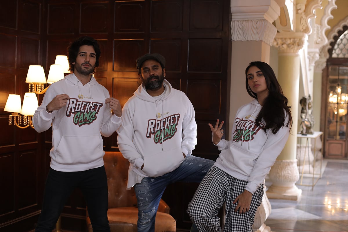Aditya Seal with Bosco Martis and Nikita Dutta