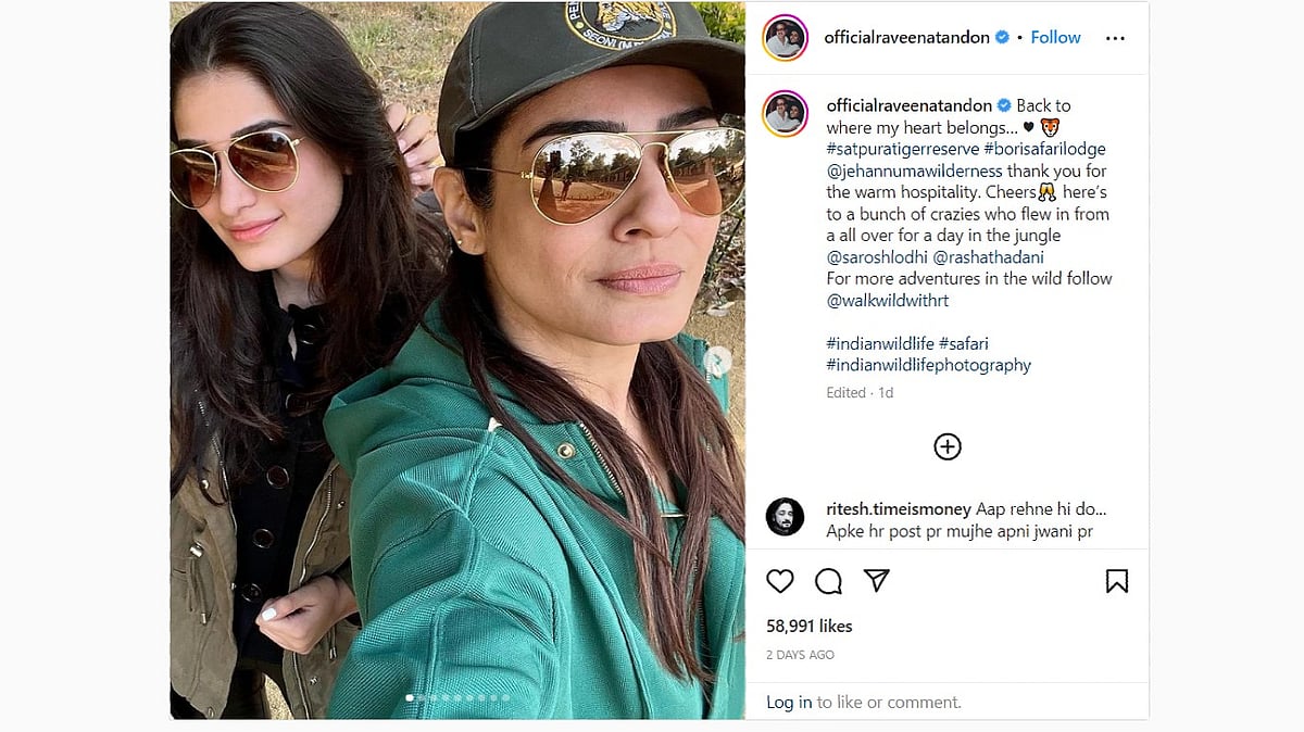 Madhya Pradesh: Raveena Tandon visits Satpura Tiger Reserve; praises the Jehnuma wilderness staff for hospitality 