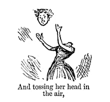 Toss her head illustration