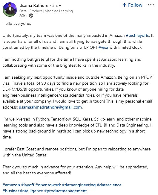 Tech layoffs: Pakistani engineer laid off by Amazon highlights ...