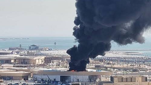 VIDEO: Massive fire near FIFA World Cup stadium in Qatar