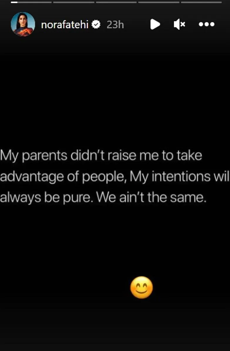 Nora Fatehi's Instagram story