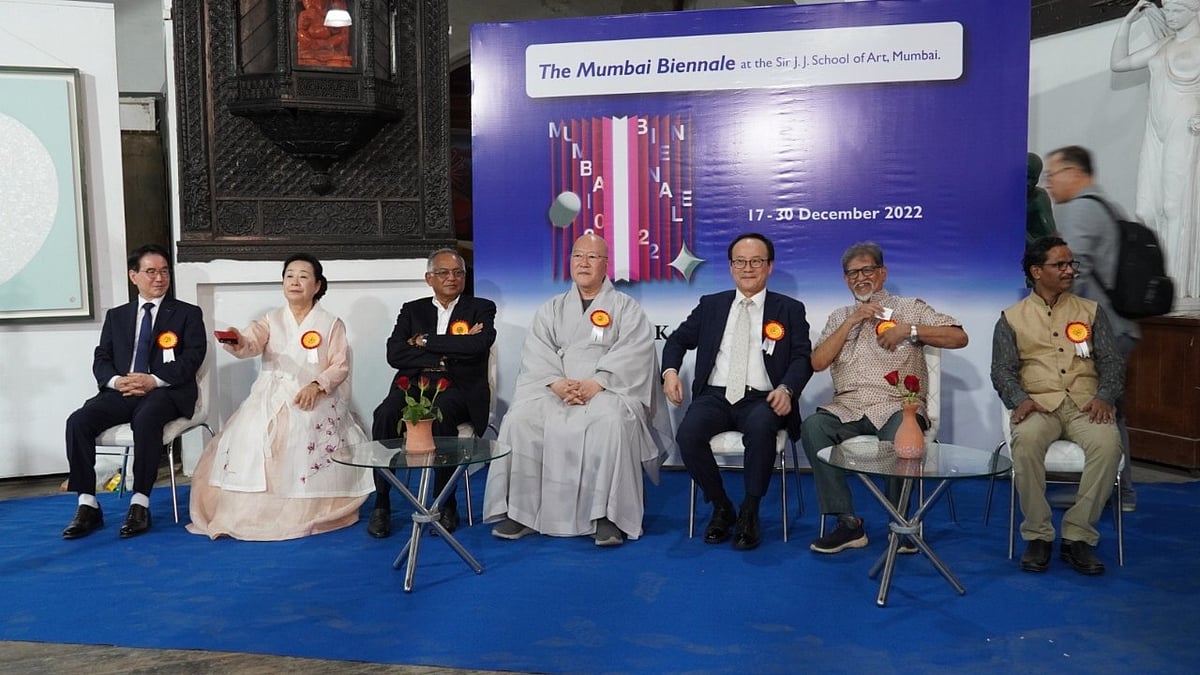 'Mumbai Biennale 2022', an art event inaugurated Saturday, showcases artworks by Korean and Indian artists