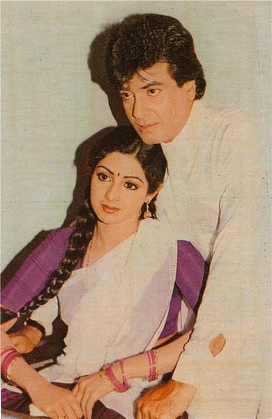 Jeetendra with Sridevi