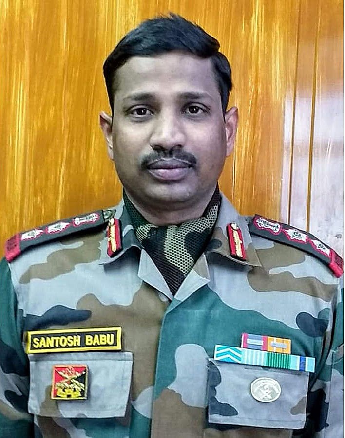 Colonel Santhosh Babu was killed in the Galwan valley clash between India and China.