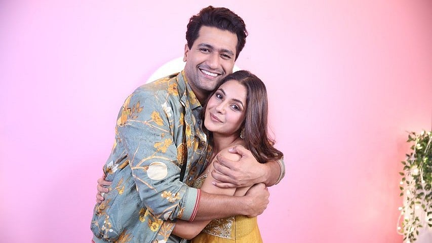 Shehnaaz Gill shoots for new chat show with Vicky Kaushal, calls him 'family'